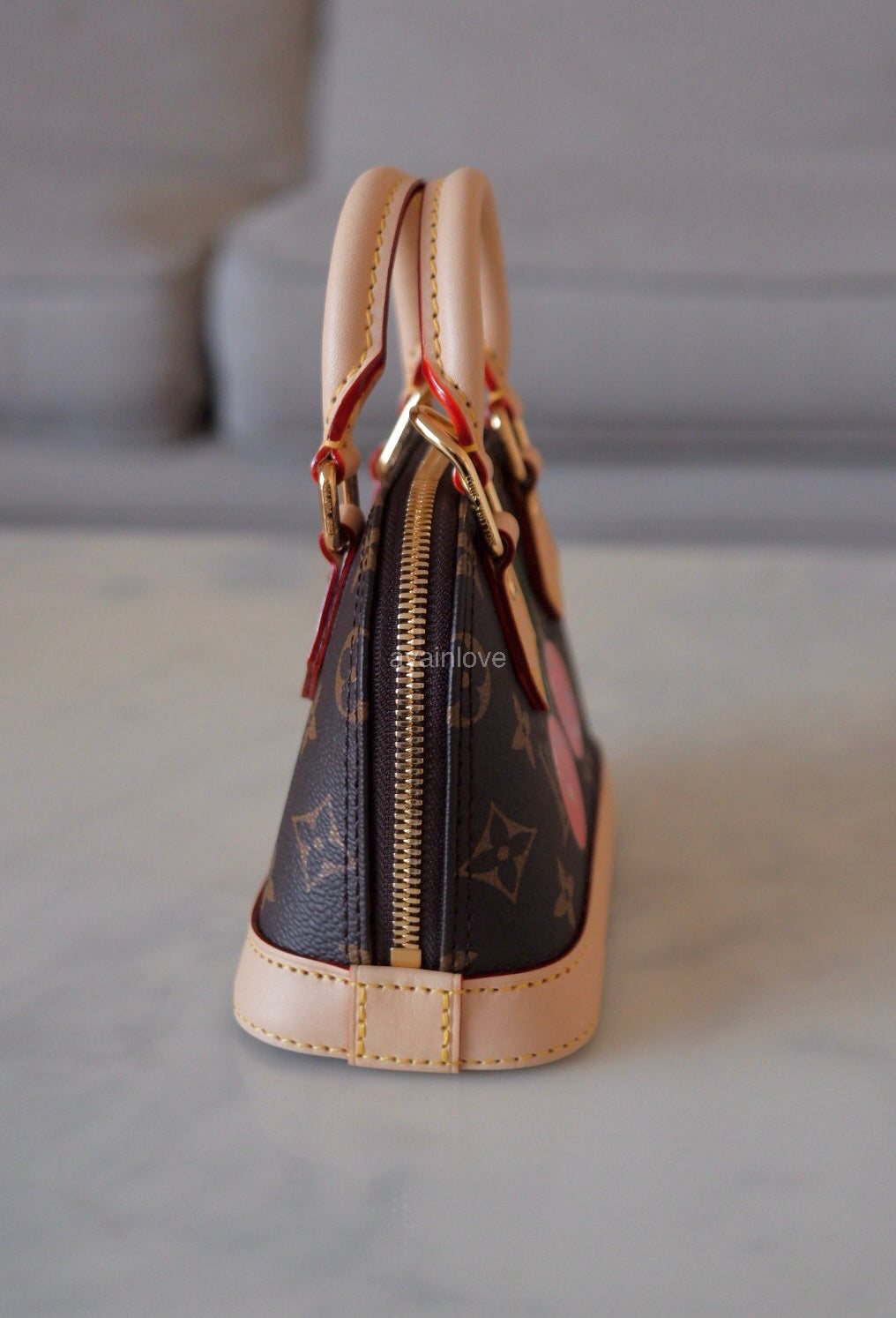 LOUIS VUITTON LV x TM Nano Alma Monogram Cherise Gold Hardware