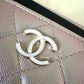 CHANEL 19S Iridescent Beige Oversized Pearly CC Flat Card Holder
