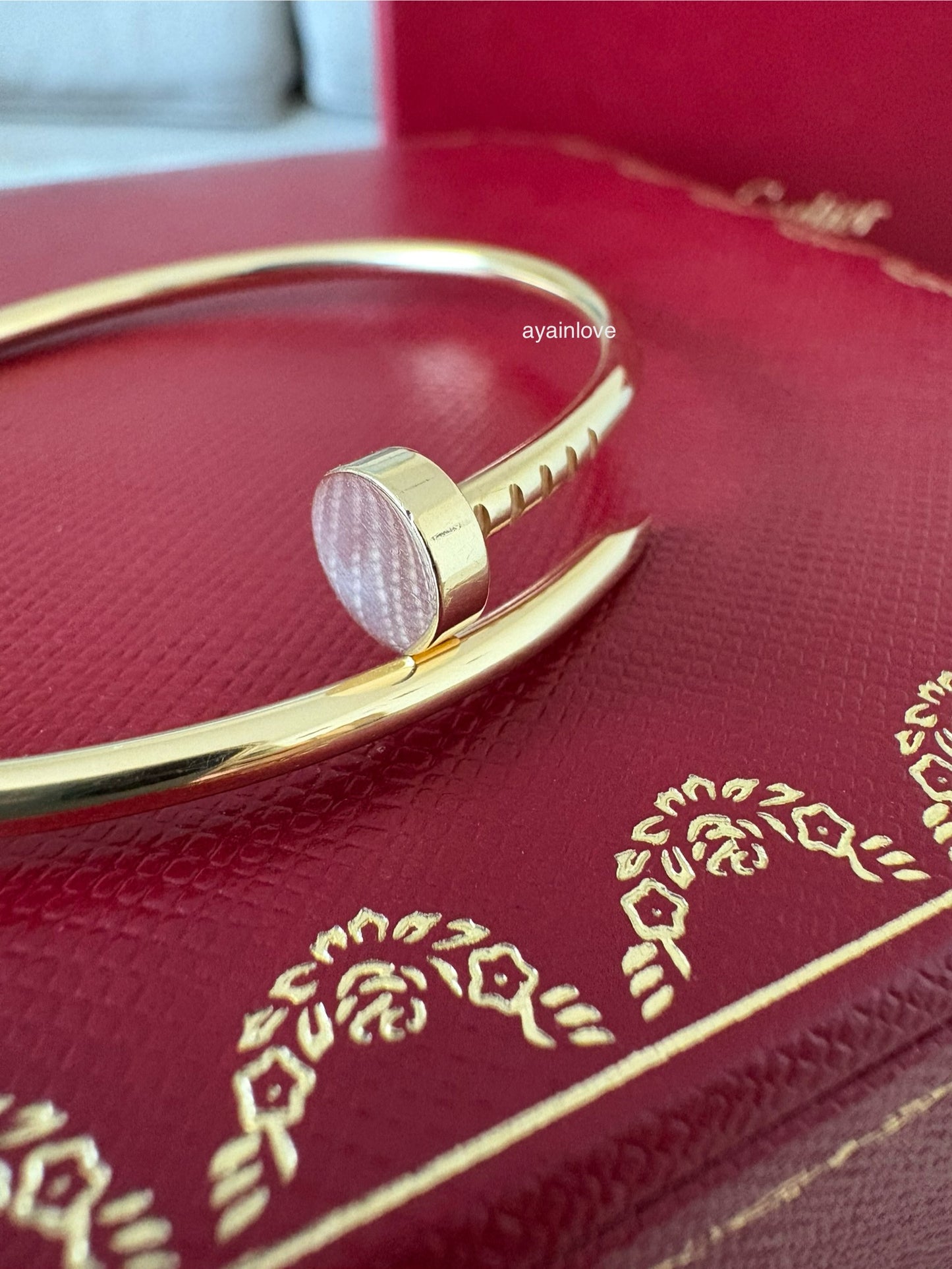 CARTIER 18KT Yellow Gold Small JUC Juste Un Clou Bracelet Size 15
