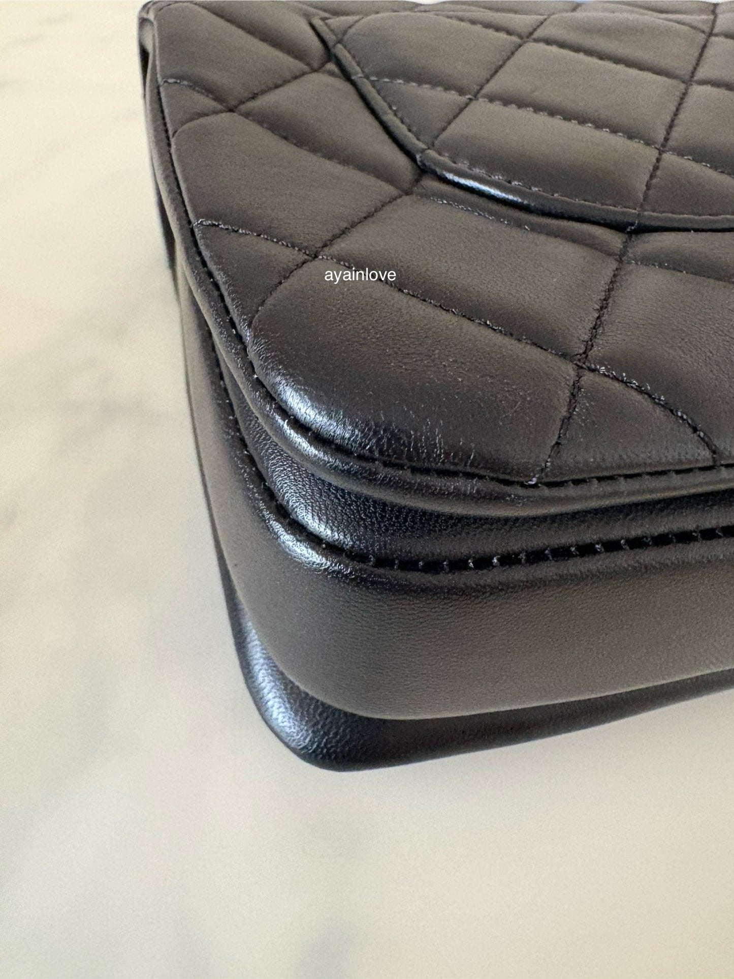 CHANEL Black Small Trendy Flap Bag Microchipped Light Gold Hardware