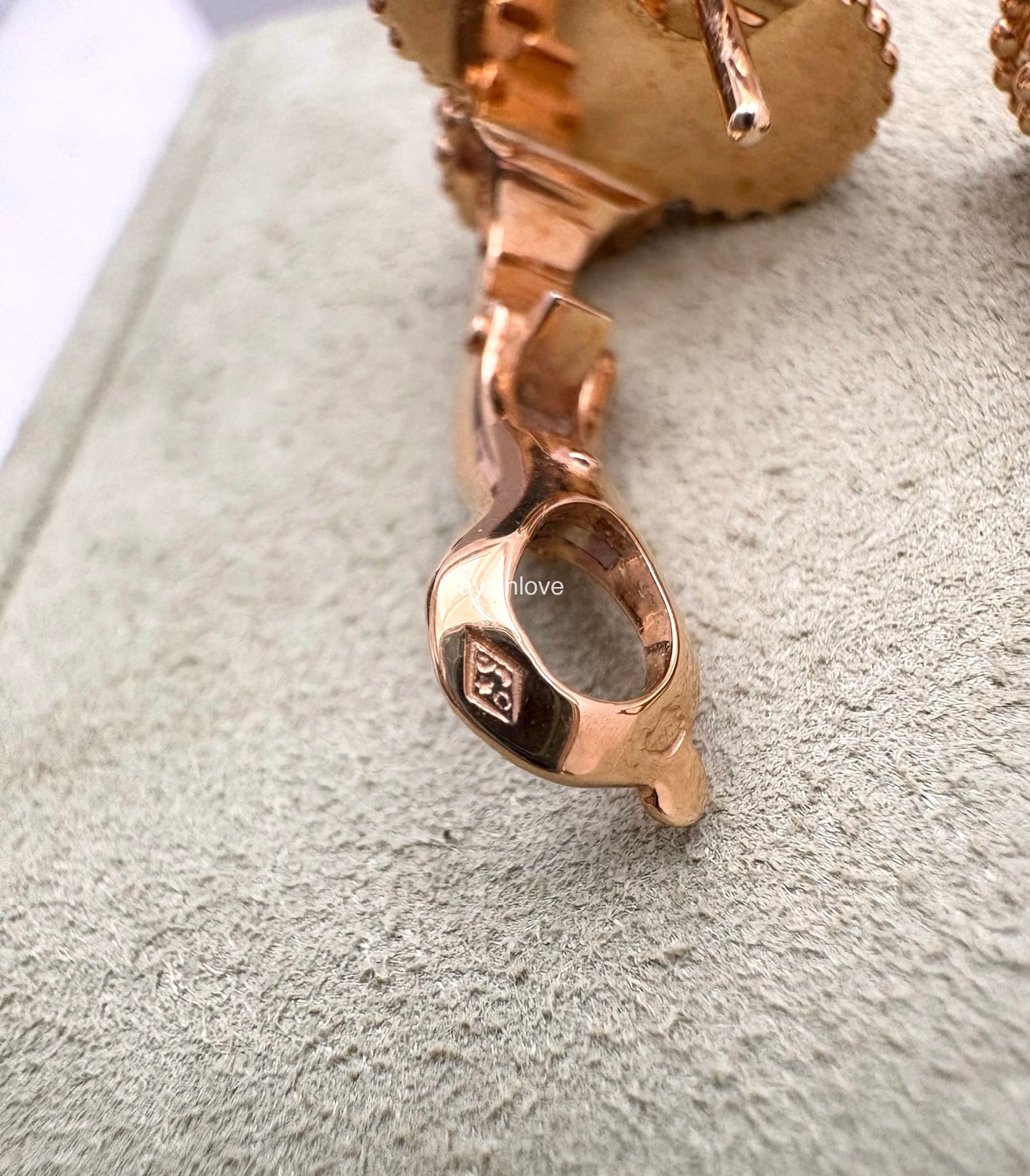 VAN CLEEF ARPELS VCA 18KT Yellow Gold Guilloche Vintage Alhambra Earrings