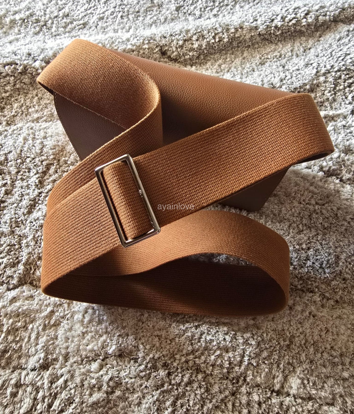 HERMES Geta Gold Evercolor Bag Palladium Hardware W Stamp