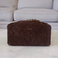 CHANEL 26C Dark Brown Suede Calfskin Medium 25 Bag Gold Hardware