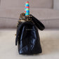 CHANEL Black Goatskin Coco Rainbow Handle Extra Mini 19cm Bag Light Gold Hardware