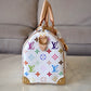 LOUIS VUITTON LV x TM White Multicolour Murakami Speedy 25 Gold Hardware