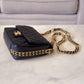 CHANEL 23C Black Caviar CC You 24cm Small Flap Bag Gold Hardware