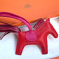 HERMES Rodeo PM Tricolour Rouge/Rubis/Rose Mexico Bag Charm