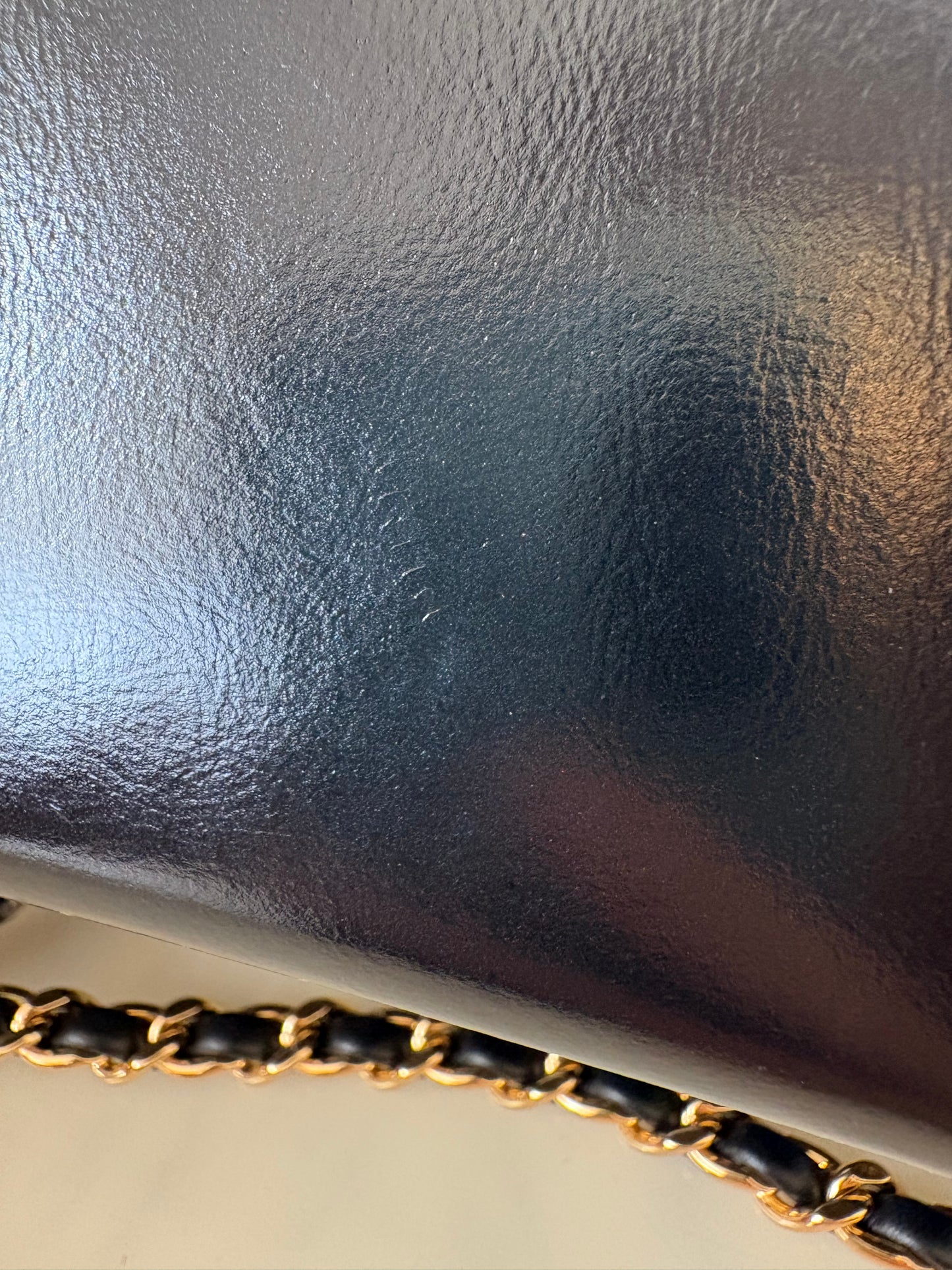 CHANEL Beige Black Calf Skin Medium Gabby Gabrielle Bag Mixed Hardware