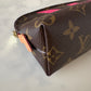 LV LOUIS VUITTON Limited Edition Pink V Voyage Grenade Monogram Cosmetic Pouch