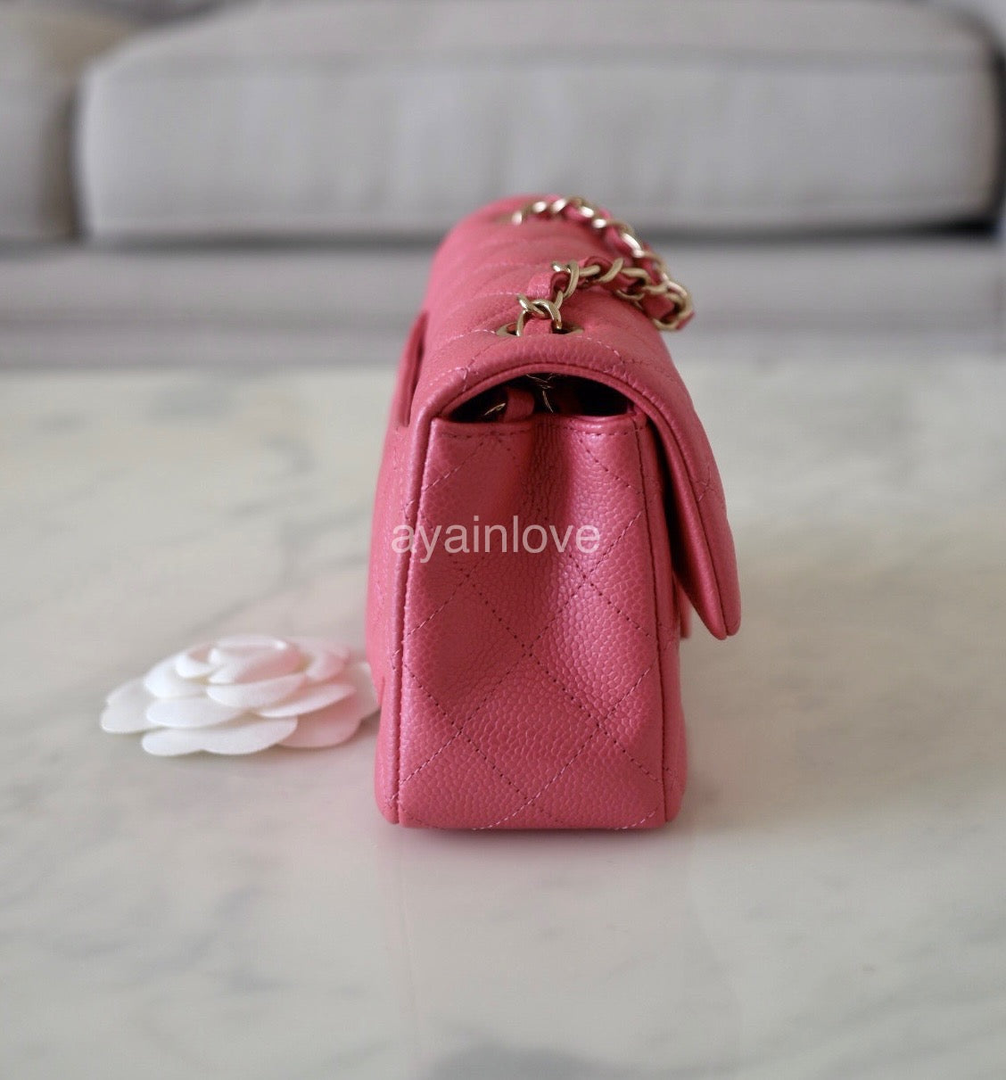 Light Pink Chanel Bag Silver Hardware Chanel Iridescent Pink