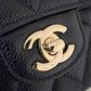 CHANEL Black Caviar Quilted Small Classic Flap Bag Gold Hardware