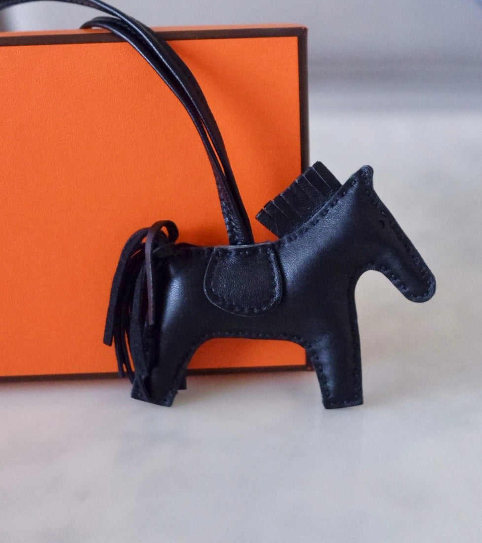 HERMES Rodeo PM So Black Bag Charm