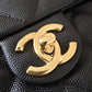 CHANEL 23C Black Caviar CC You 24cm Small Flap Bag Gold Hardware