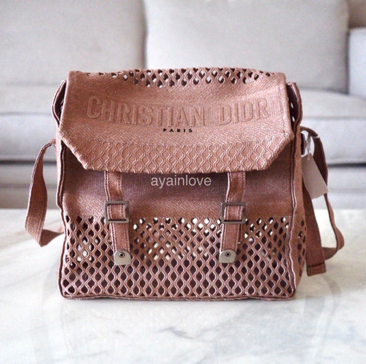 DIOR Rose Pink Medium Diorcamp Canvas Messenger Bag