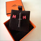 HERMES H Pop Mini Framboise Stud Earrings Rose Gold Hardware