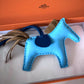 HERMES Rodeo PM Tricolour Bleu Celeste/Kraft/Bleu De Malte Bag Charm