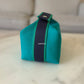 HERMES Bride-A-Brac Green Canvas Toilette Au Carre Case Small PM Palladium Hardware