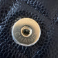 CHANEL Black Caviar Microchipped Classic Wallet On Chain Gold Hardware