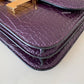 HERMES Constance Mini 18 Amethyst Purple Matte Alligator Leather Gold Hardware Y Stamp