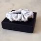 CHANEL 21P White Leather CC Scrunchie Gold Hardware