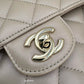 CHANEL 19S Iridescent Beige Lambskin Medium/Large Classic Flap Light Gold Hardware