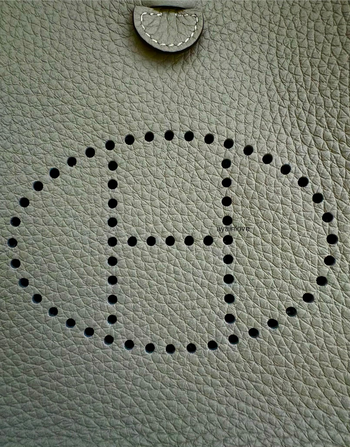 HERMES Mini Evelyne TPM 16 Amazone Sauge Green Clemence Palladium Hardware K Stamp