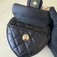 CHANEL 22S Black CC in Love Heart Small Cross-Body Bag Light Gold Hardware