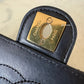 CHANEL Black Lambskin Turnlock Quilted Medium Half Flap Bag Gold Hardware