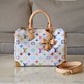 LOUIS VUITTON LV x TM White Multicolour Murakami Speedy 25 Gold Hardware