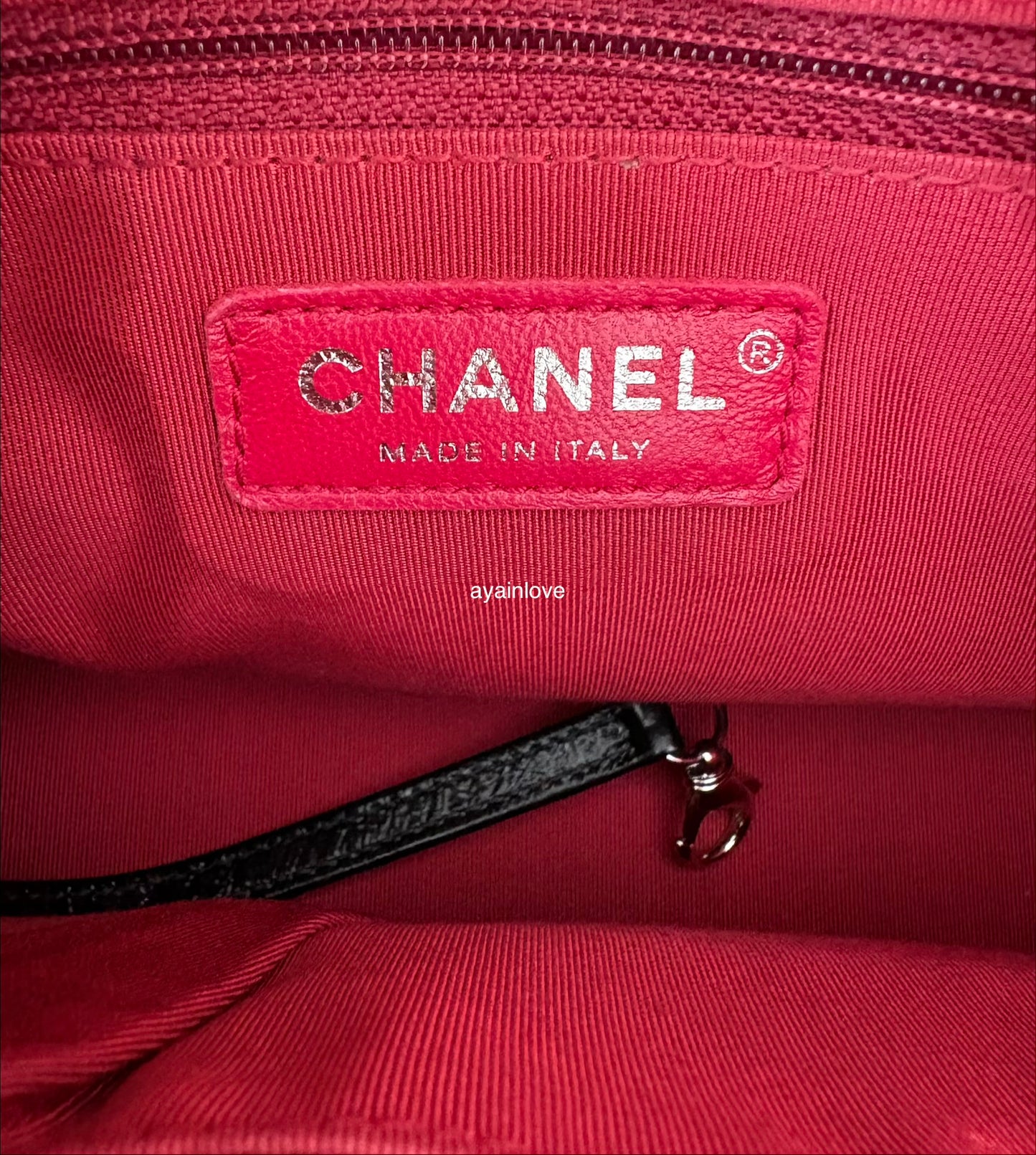 CHANEL Beige Black Calf Skin Medium Gabby Gabrielle Bag Mixed Hardware