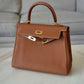 HERMES Kelly 25 Gold Togo Retourne Gold Hardware D Stamp