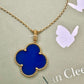 Van Cleef Arpels VCA 1 Motif Agate Magic Alhambra Long Necklace 18KT Yellow Gold