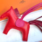 HERMES Rodeo PM Tricolour Rouge/Rubis/Rose Mexico Bag Charm