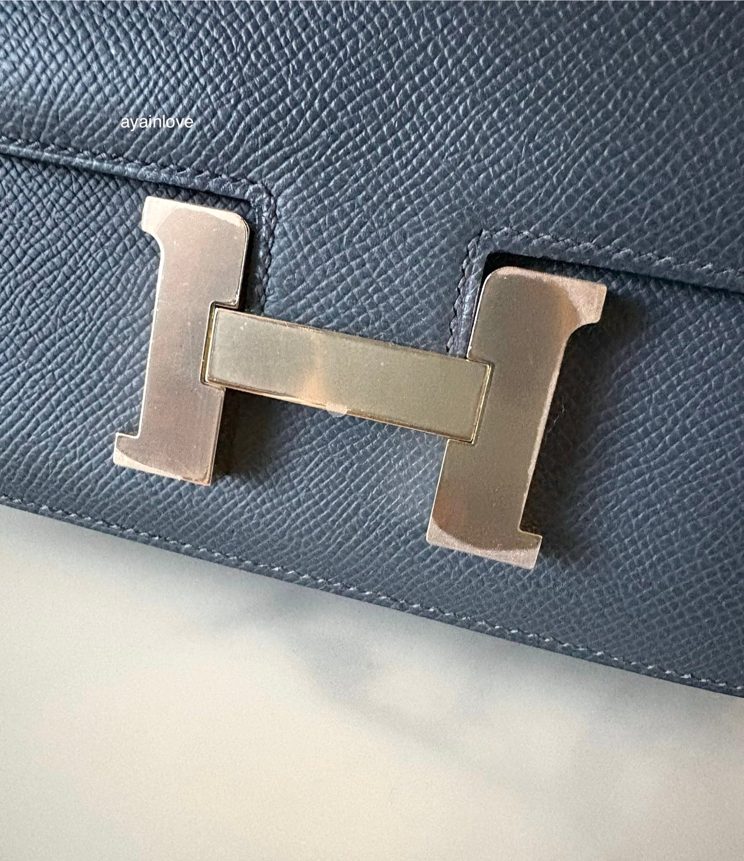 HERMES Constance 18 Gris Misty Epsom Permabrass Hardware W Stamp