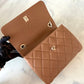 CHANEL Dark Beige Small Trendy Flap Bag Light Gold Hardware