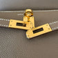 HERMES Kelly 25 Etoupe Epsom Bag Gold Hardware W Stamp