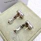 VAN CLEEF ARPELS VCA 18KT White Gold Guilloche Vintage Alhambra Earrings