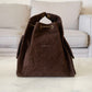 CHANEL 26C Dark Brown Suede Calfskin Medium 25 Bag Gold Hardware