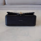 CHANEL 18B Black Caviar Quilted Rectangular Mini Flap Bag Light Gold Hardware
