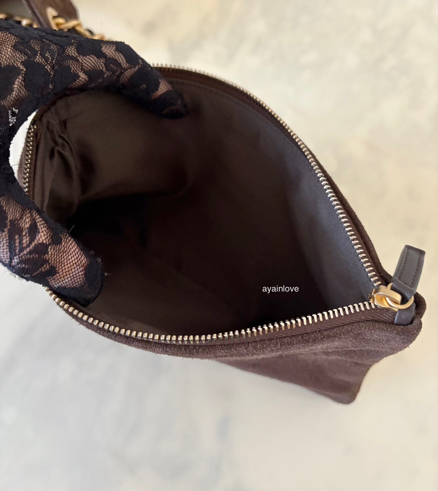 CHANEL 26C Dark Brown Suede Calfskin Medium 25 Bag Gold Hardware