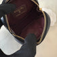 CHANEL Black Lamb Skin Round Coin Purse Card Holder Gold Hardware