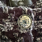 CHANEL 17B Houndstooth Black Silver Grey Wool Fantasy Tweed Skirt Size 38FR