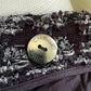 CHANEL 17B Houndstooth Black Silver Grey Wool Fantasy Tweed Skirt Size 38FR