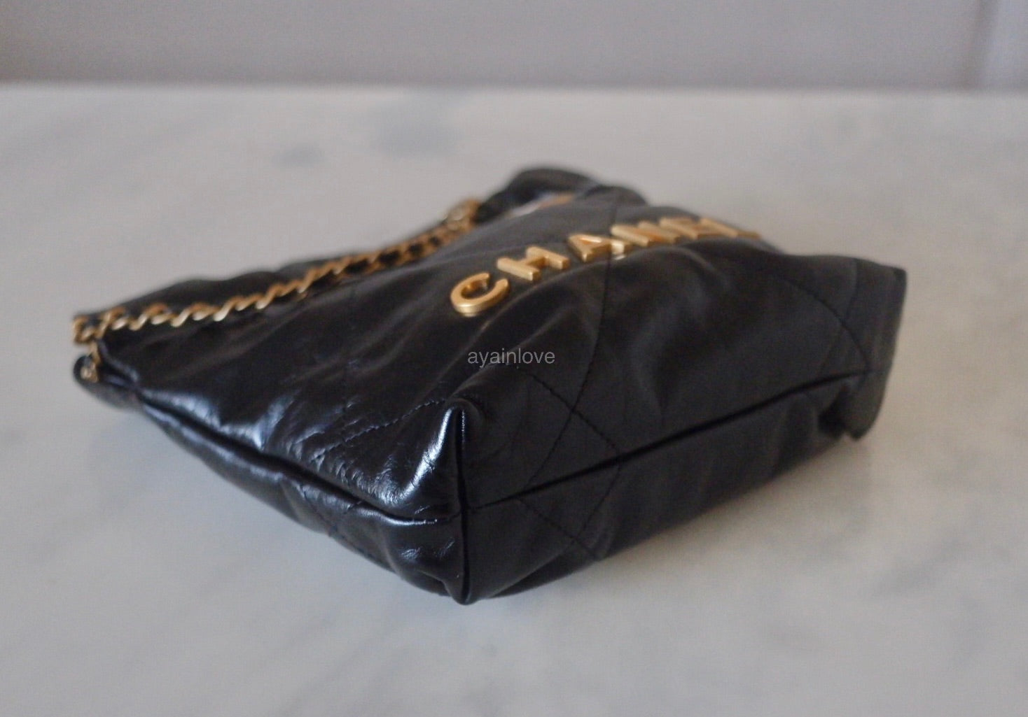 black chanel bag with black hardware cloth