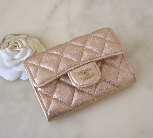 Chanel 21S Caviar Wallet on Chain WOC in Rose Claire with light gold  hardware