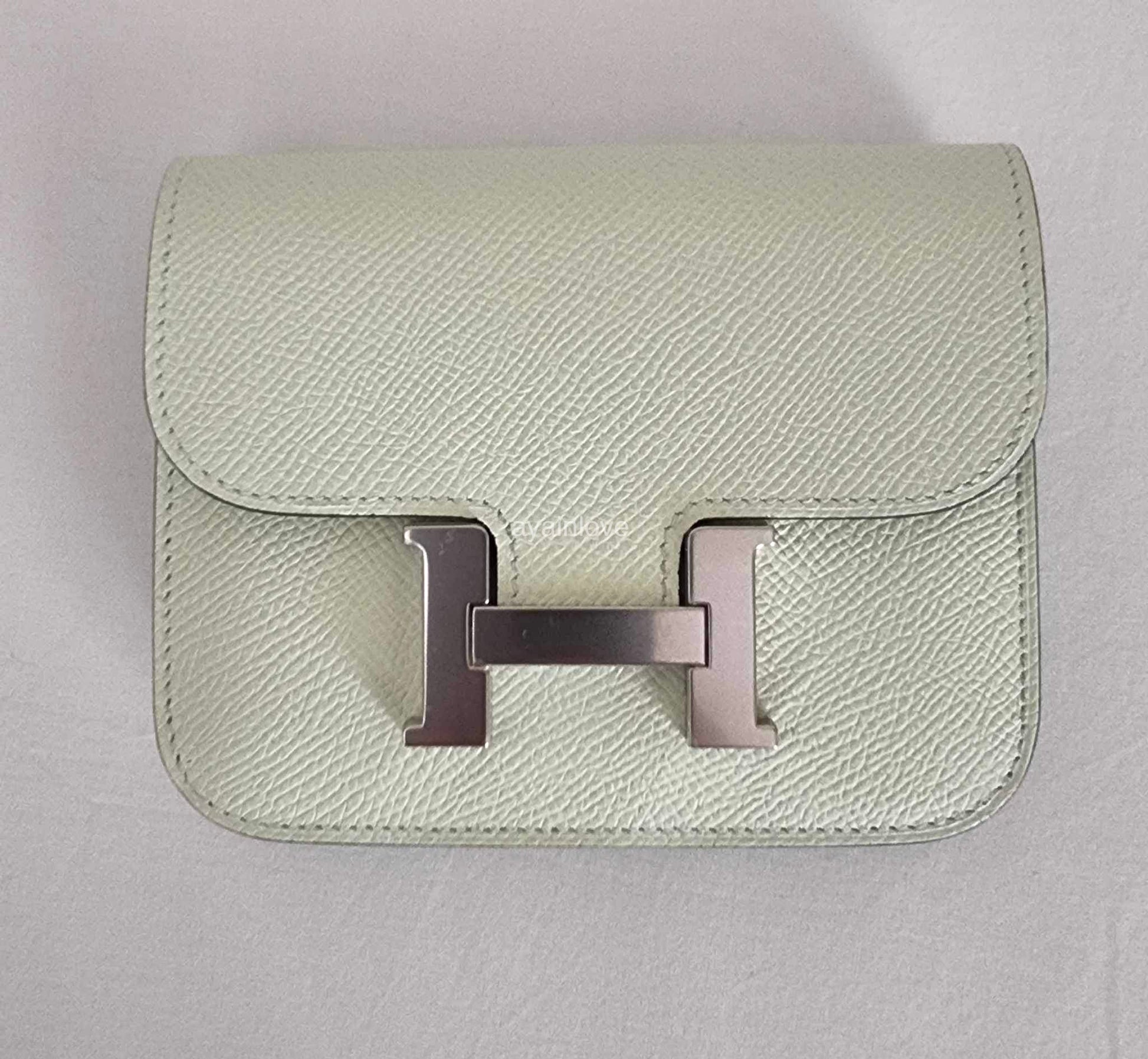 HERMES Constance Slim Epsom Vert Fizz Light Green with Inside Pouch Pa – AYAINLOVE  CURATED LUXURIES