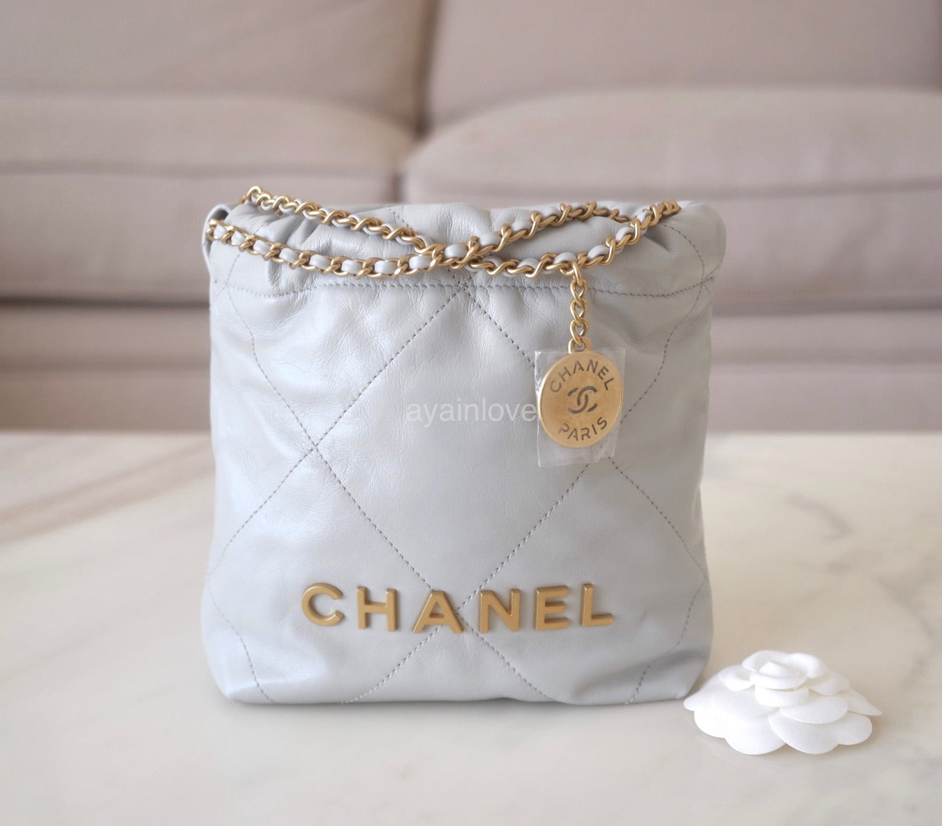 CHANEL, Bags, New Chanel 22 Mini White Full Set