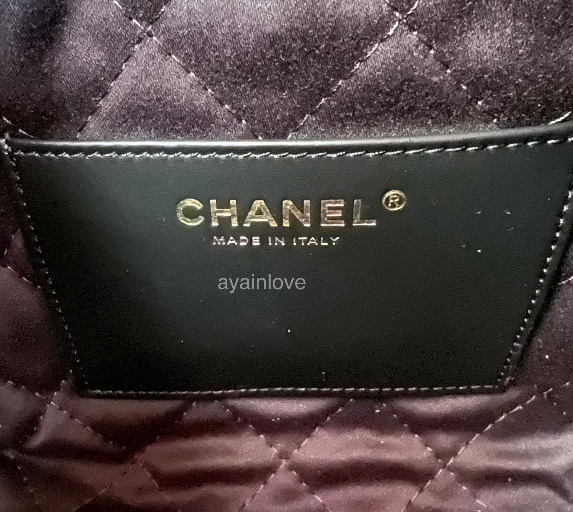 CHANEL 23S Mini 22 Light Blue Shiny Calf Skin Bag Gold Hardware
