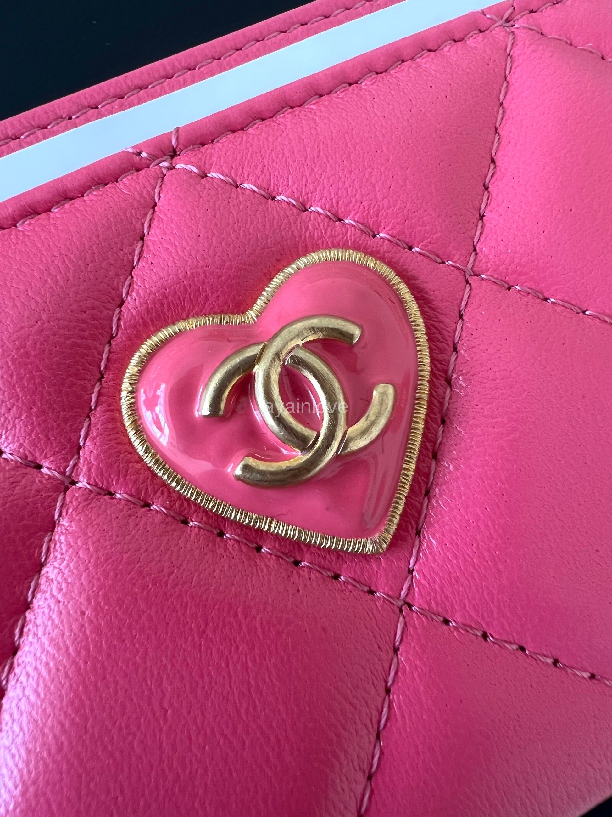 CHANEL, Bags, Chanel 23s Light Pink Caviar Charm Woc