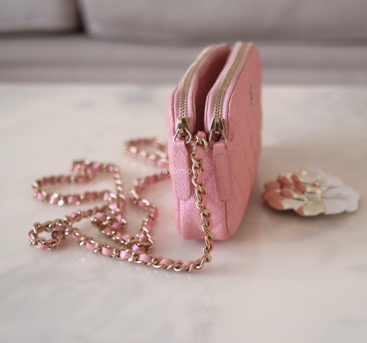 chanel handbags pink leather